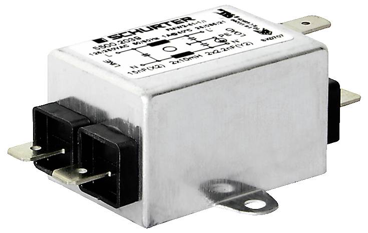 Schurter 5500.2100 Netzfilter 250 V 6 A 0.8 mH (L x B x H) 67 x 46 x 25 mm 1 St.