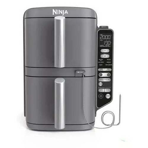 SharkNinja Ninja SL451EU, Heißluftfritteuse, 9,5 l, 40 °C, 240 °C, Doppel, Schwarz