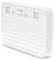 Weiße elektronische Vorrichtung mit gerillter Oberfläche und Wandmontage-Schlitzen, mit der Bezeichnung „UniFi Network Flex XG".