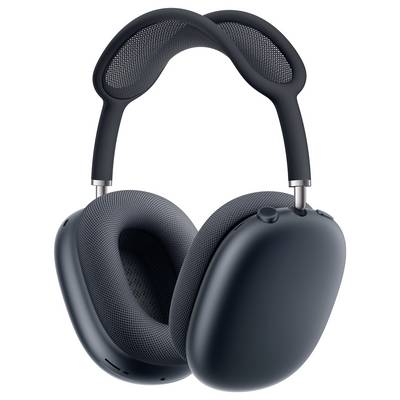 Schwarze Over-Ear-Kopfhörer mit Wireless-Verbindung, gepolsterten Ohrpolstern und einem Mesh-Stirnband auf weißem Hintergrund.