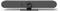 Vorderansicht einer schwarzen Videokonferenz-Kamerabar mit zentralem Objektiv und integriertem Ständer.