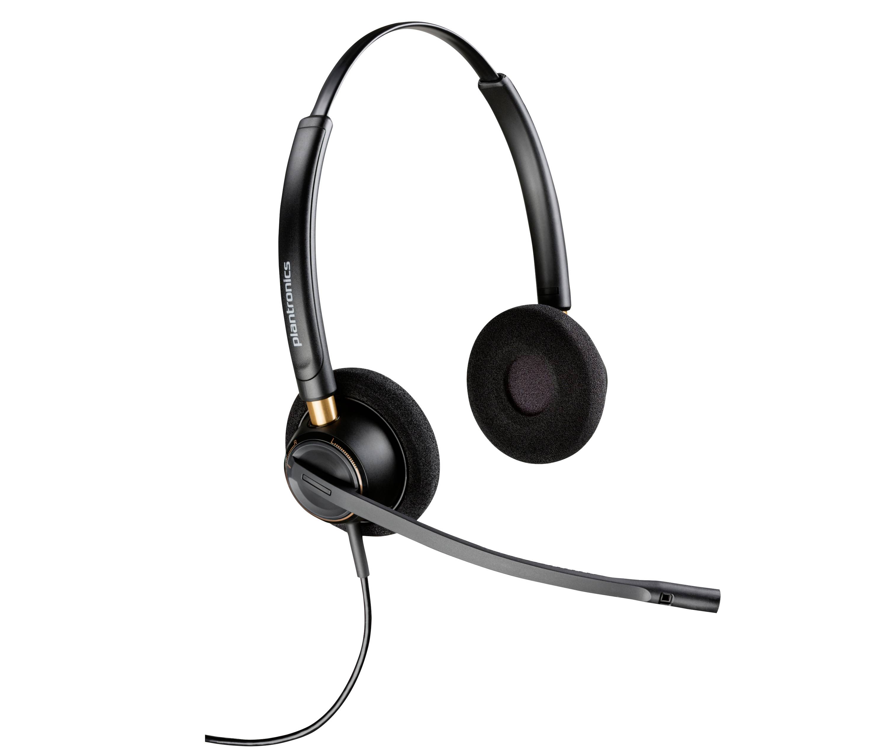 Schwarzes Over-Ear-Headset mit Boom-Mikrofon und Schaumstoff-Ohrpolstern auf weißem Hintergrund.