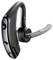 Schwarzes kabelloses Plantronics Bluetooth-Ohrhörer-Headset mit Over-Ear-Bügel und klappbarem Mikrofonausleger auf weißem Hintergrund