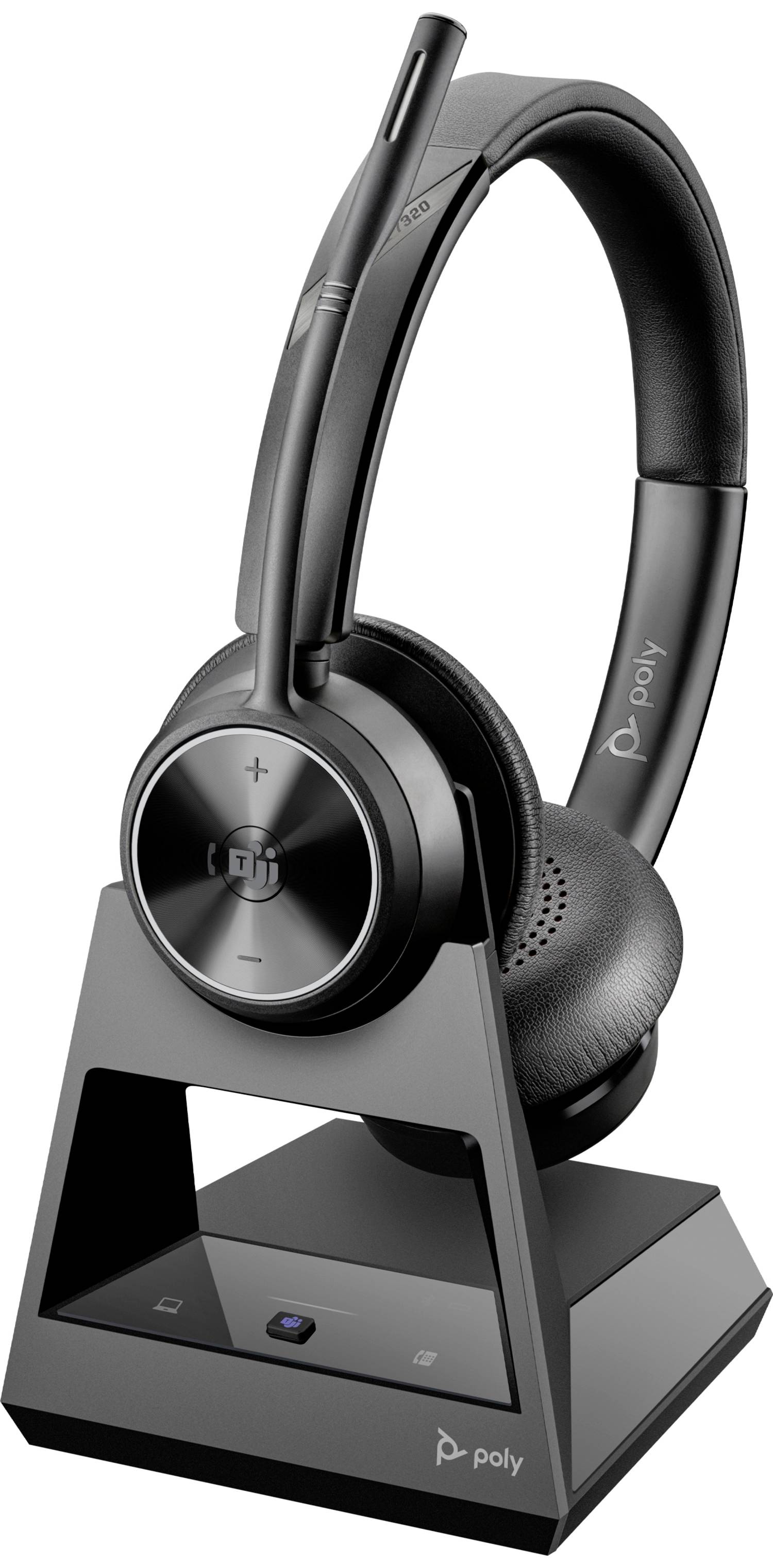 HP Poly HP Poly Savi 7320 Stereo MS Teams DECT On Ear Headset Schwarz-0
