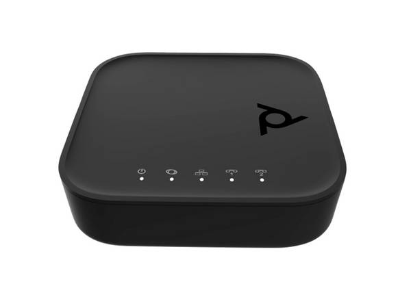 HP Poly HP Poly ATA 402 2FXS Voice VoIP Adapter VoIP Konferenztelefon Basisstation  WLAN Schwarz