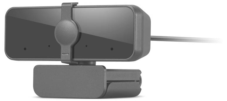 Schwarzes Smartphone, das auf einem Clip-on-Ständer mit zentralem Scharnier und angeschlossenem Kabel montiert ist, vor weißem Hintergrund dargestellt.