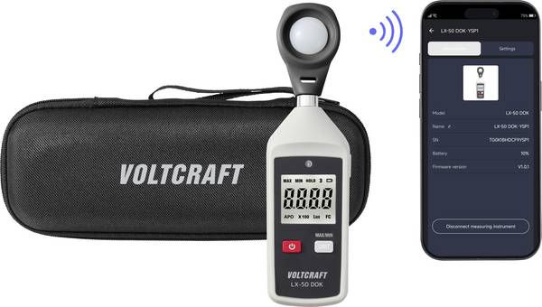 VOLTCRAFT VC-18702800 LX-50 DOK Luxmeter  0 - 200000 lx