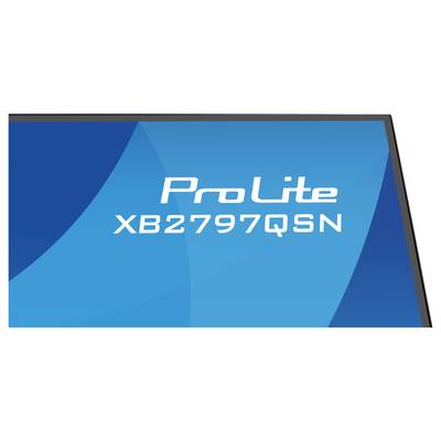 'ProLite XB2797QSN' Text auf einem blauen Farbverlaufshintergrund, möglicherweise zur Angabe eines Produktmodells oder Markennamens.