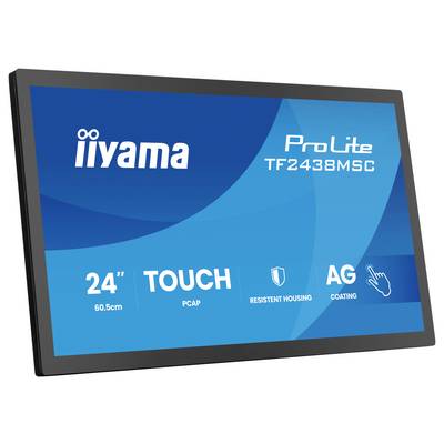 „ProLite TF2438MSC" 24-Zoll-interaktives Touch-Display mit PCAP-Technologie, robustem Gehäuse und entspiegelter Beschichtung.