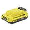 Ein gelbes "Stanley Fatmax" V20 2.0Ah Lithium-Ionen-Akku-Pack für Elektrowerkzeuge.