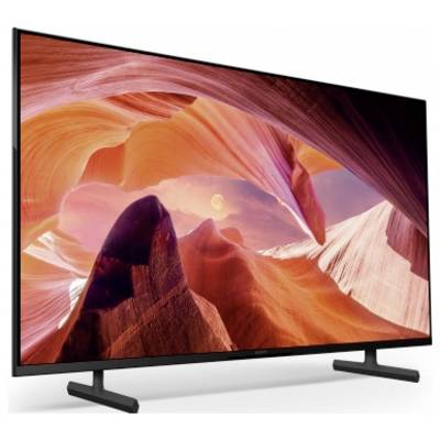 Flat-Screen-Fernseher mit einer lebendigen Schluchtlandschaft, die rotorangen Felsformationen auf weißem Hintergrund zeigt.