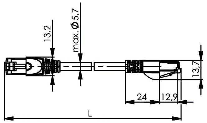 Telegärtner 100008173 RJ45 Netzwerkkabel, Patchkabel CAT 5e F/UTP 0.5 m Gelb Flammwidrig, mit Knickschutztülle 1 St.-1