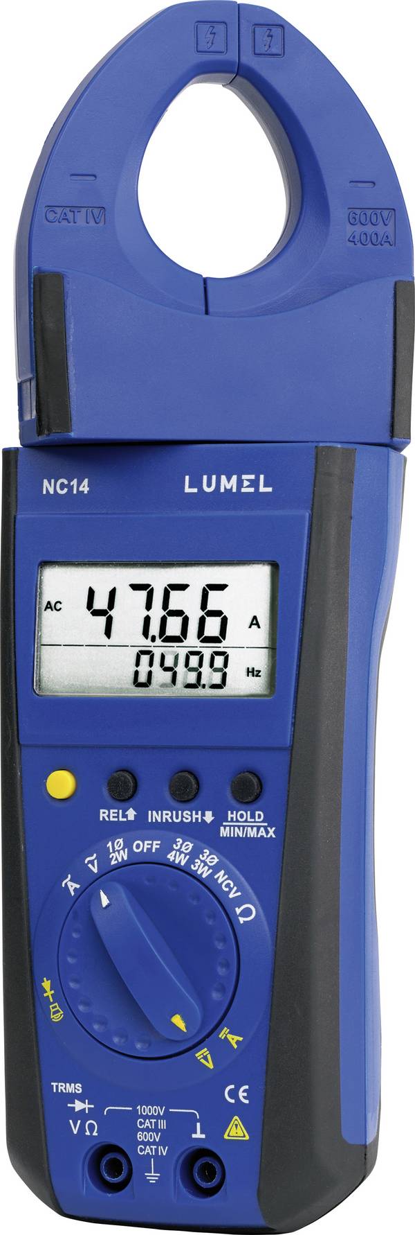 Lumel AC/DC - 400 A mit Hinterleuchtung Stromzange  digital  CAT IV 600 V, CAT III 1000 V Anzeige (Counts): 9999