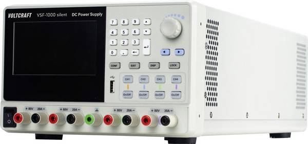 VOLTCRAFT VSF-1000 silent Labornetzgerät, einstellbar  0 - 80 V/DC 0 - 5 A 1000 W LAN, RS-232, RS-485, USB lüfterlos, fernsteuerbar, programmierbar, OVP Anzahl Ausgänge 4 x