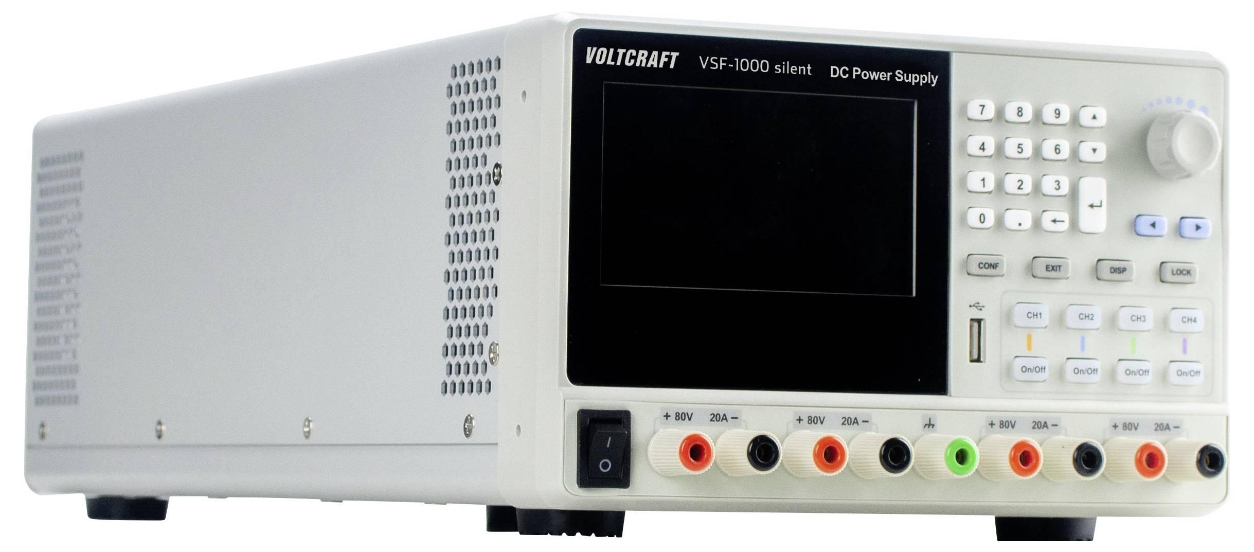 VOLTCRAFT VSF-1000 silent Labornetzgerät, einstellbar 0 - 80 V/DC 0 - 5 A 1000 W LAN, RS-232, RS-485, USB lüfterlos, fer-1