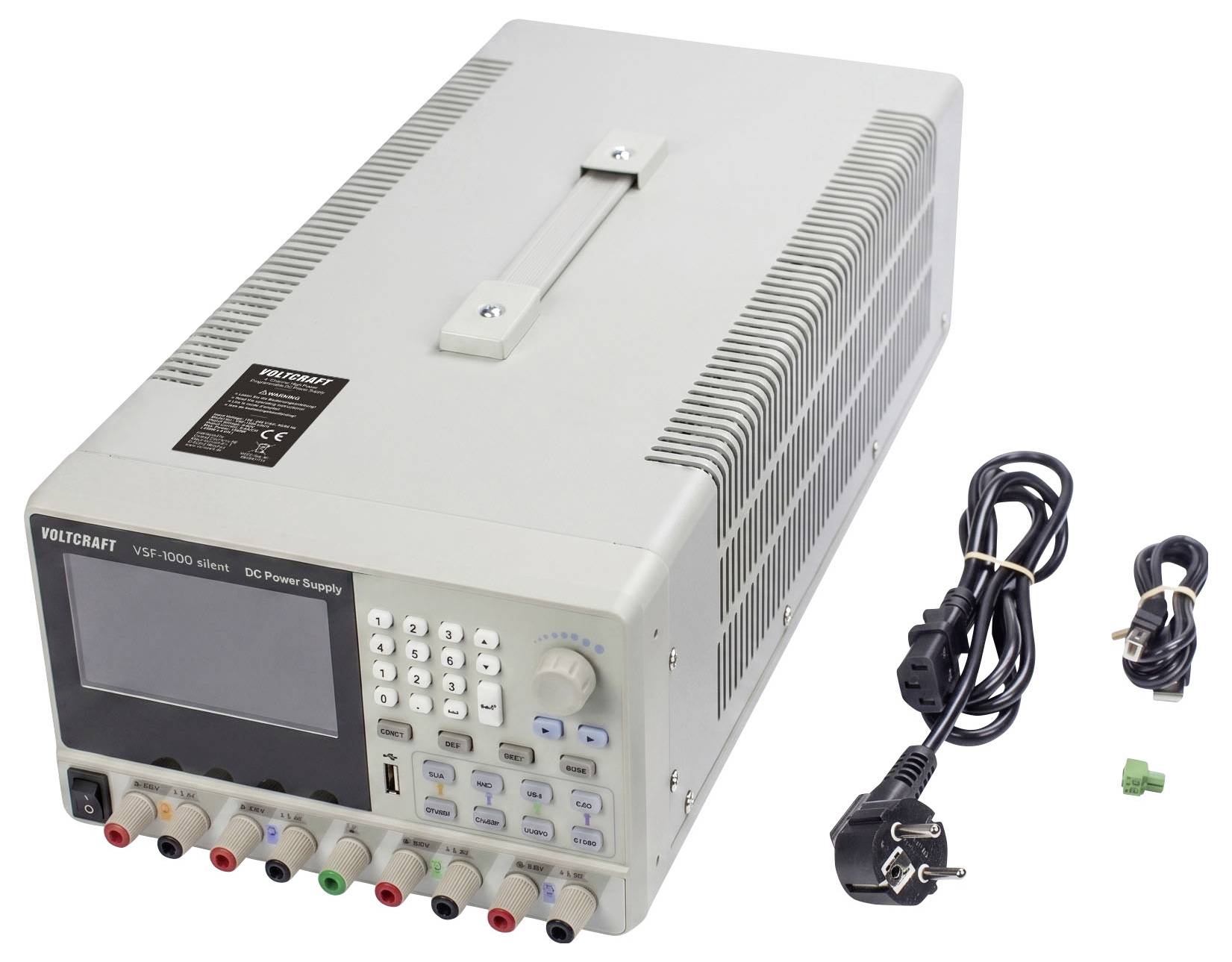 VOLTCRAFT VSF-1000 silent Labornetzgerät, einstellbar 0 - 80 V/DC 0 - 5 A 1000 W LAN, RS-232, RS-485, USB lüfterlos, fer-5
