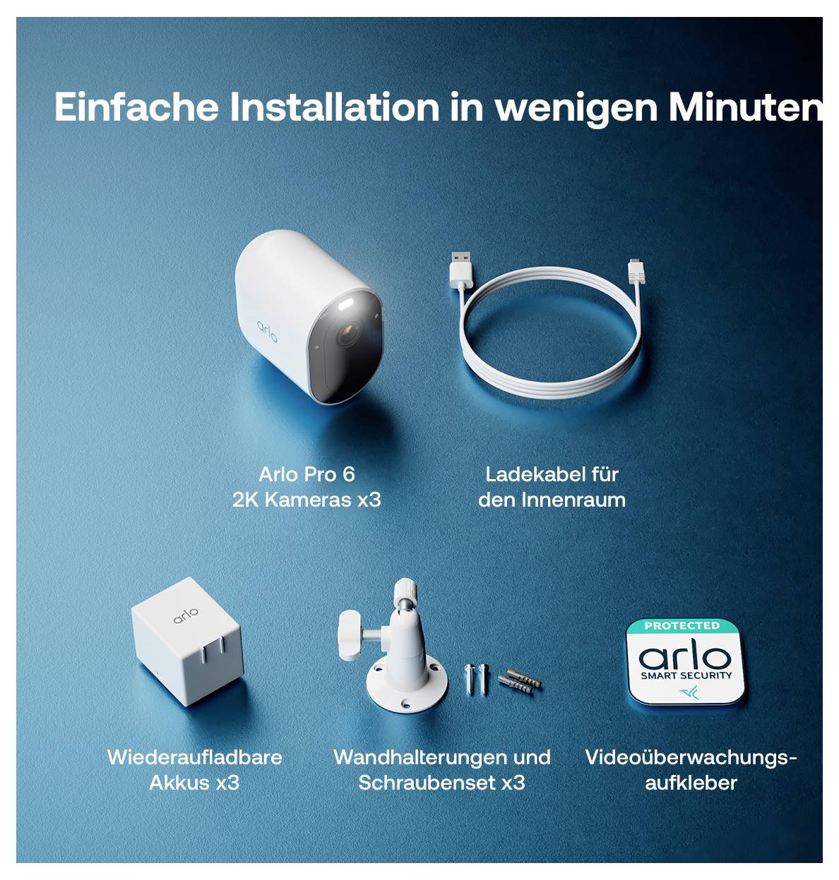 ARLO ARLO PRO 6 3-CAM VMC4370P-100EUS IP-Überwachungskamera-Set-20