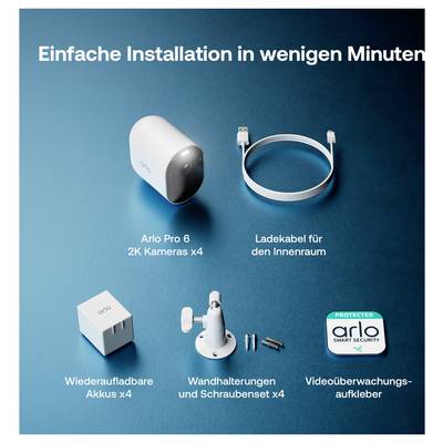 ARLO ARLO PRO 6 4-CAM VMC4470P-100EUS IP-Überwachungskamera-Set-20