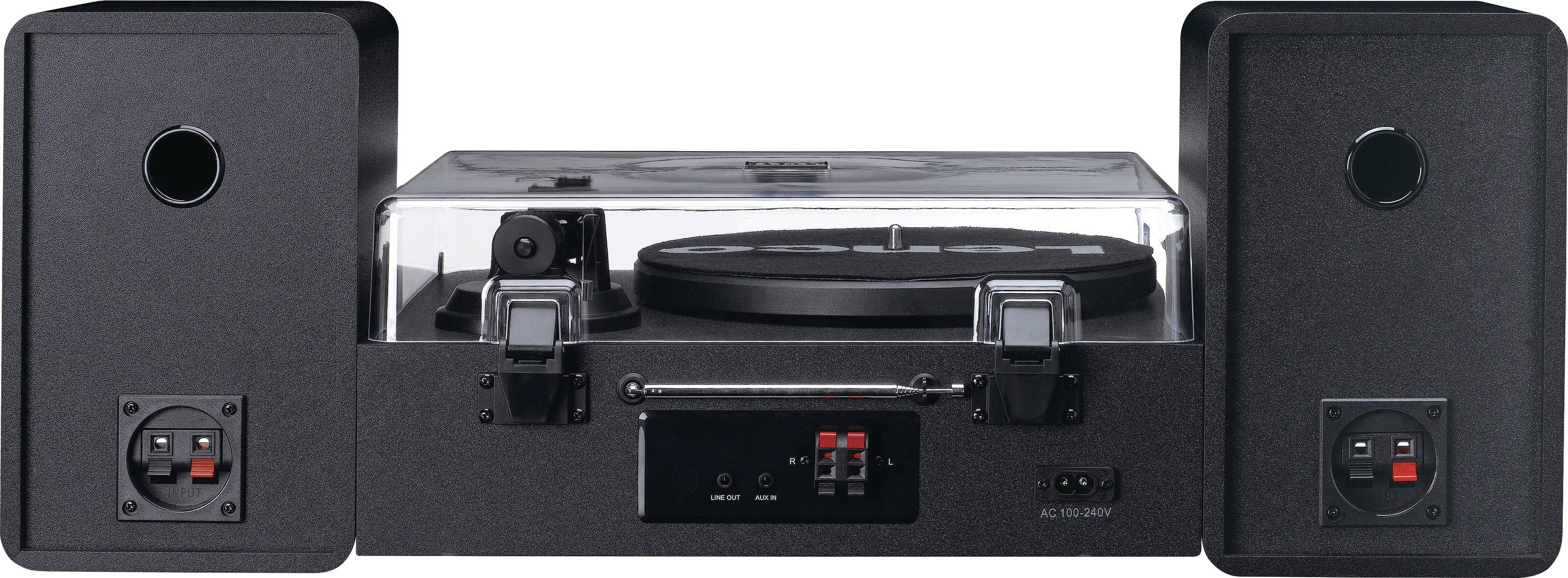 Lenco MC-760BK Stereoanlage DAB+, CD, MP3, Plattenspieler, Bluetooth®, Schwarz