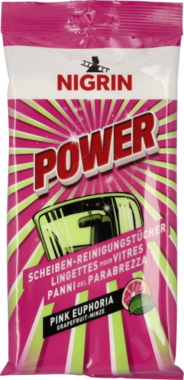 NIGRIN  683183:NIGRIN Scheiben-Reinigungstücher Pink Euphoria Grapefruit-Minze-Duft 1 St.