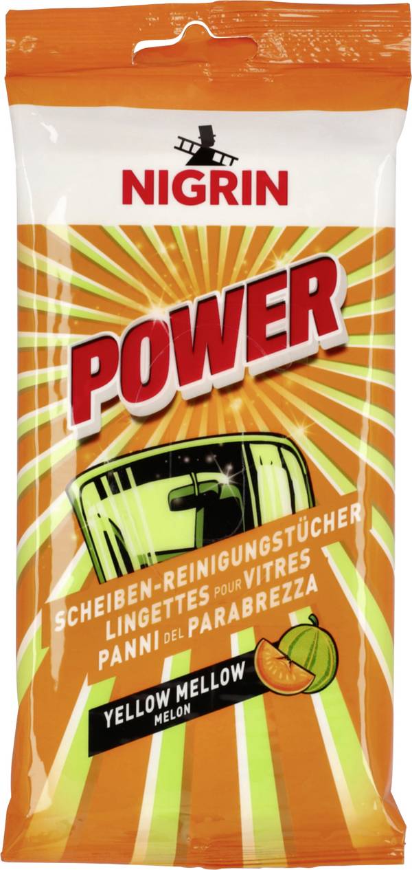 NIGRIN  753459:NIGRIN POWER Scheiben-Reinigungstücher Yellow Mellow Melon 1 St.