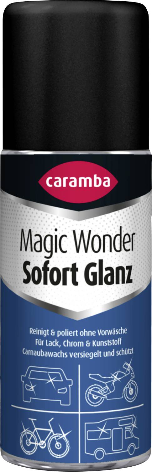 Caramba Magic Wonder Sofort Glanz Spraylack zum Reinigen und Polieren von Autos, Motorrädern und Kunststoffoberflächen mit sofortigem Glanz.