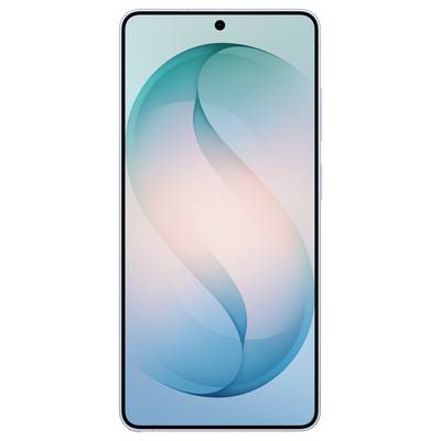 Ein Smartphone mit Vollbildschirm-Design, mit einer zentral angebrachten Frontkamera am oberen Rand des Displays und einem sanften Farbverlauf-Hintergrund.