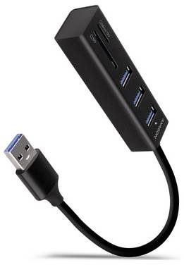 AXAGON HMA-CR3A USB-Hub USB-A (USB 3.2 Gen 1), Kartenleser USB 3.0 5 GBit/s Schwarz