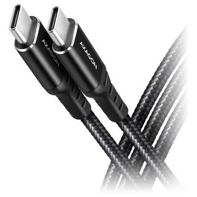 Zwei schwarze geflochtene USB-C-Ladekabel mit Metallsteckern, gekreuzt auf weißem Hintergrund dargestellt.