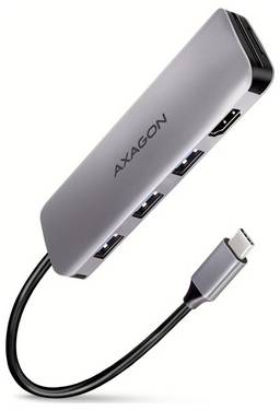 AXAGON HMC-HCR3A USB-Hub USB-A, USB-C®, HDMI®, microSD, SD USB 3.2 Gen1 5 GBit/s