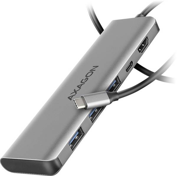 AXAGON HMC-5H USB-Hub 5 Port HDMI®, USB-C® PD, USB-A (USB 3.2 Gen 1) Thunderbolt™ 3, USB 3.2 Gen1 5 GBit/s Ultra HD-fähig
