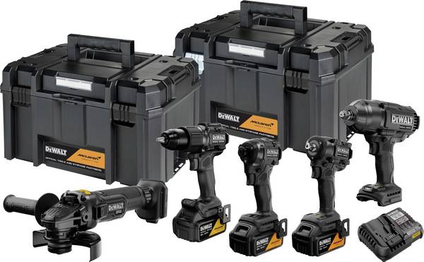 DEWALT DCK5222MP3T-QW  -Akku-Schlagschrauber, Akku-Schlagbohrschrauber, Akku-Winkelschleifer