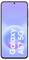 Vorderansicht eines Samsung Galaxy A57 5G Smartphones mit blauviolettem Gradienten-Bildschirm und zentrierter Punch-Hole-Kamera.