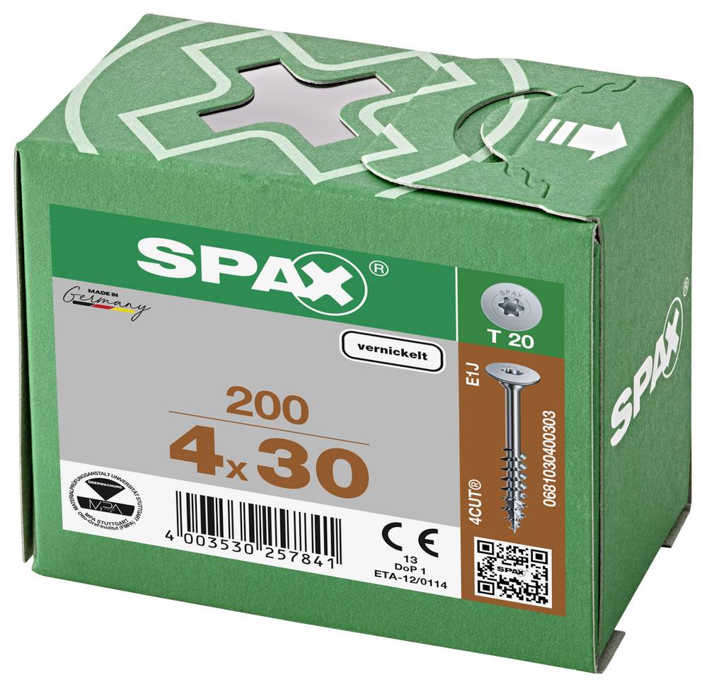 SPAX 0681030400303 Tellerschrauben 4 mm 30 mm T-STAR plus Stahl 200 St.-5