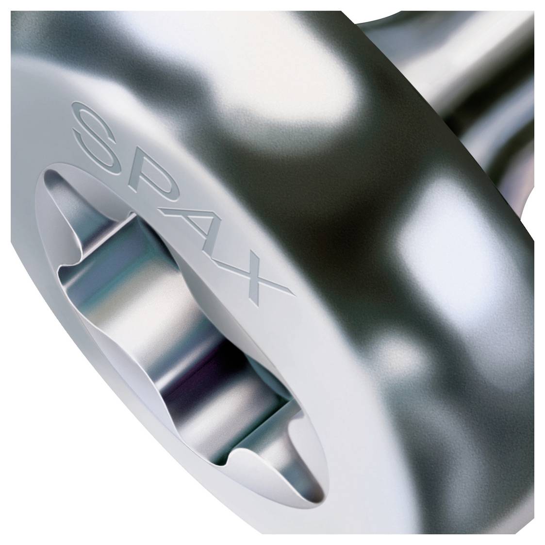 Nahaufnahme einer metallischen SpaceX-Raketentriebwerks-Düse mit dem eingeprägt aufgebrachten "SPACEX"-Logo auf der Seite.