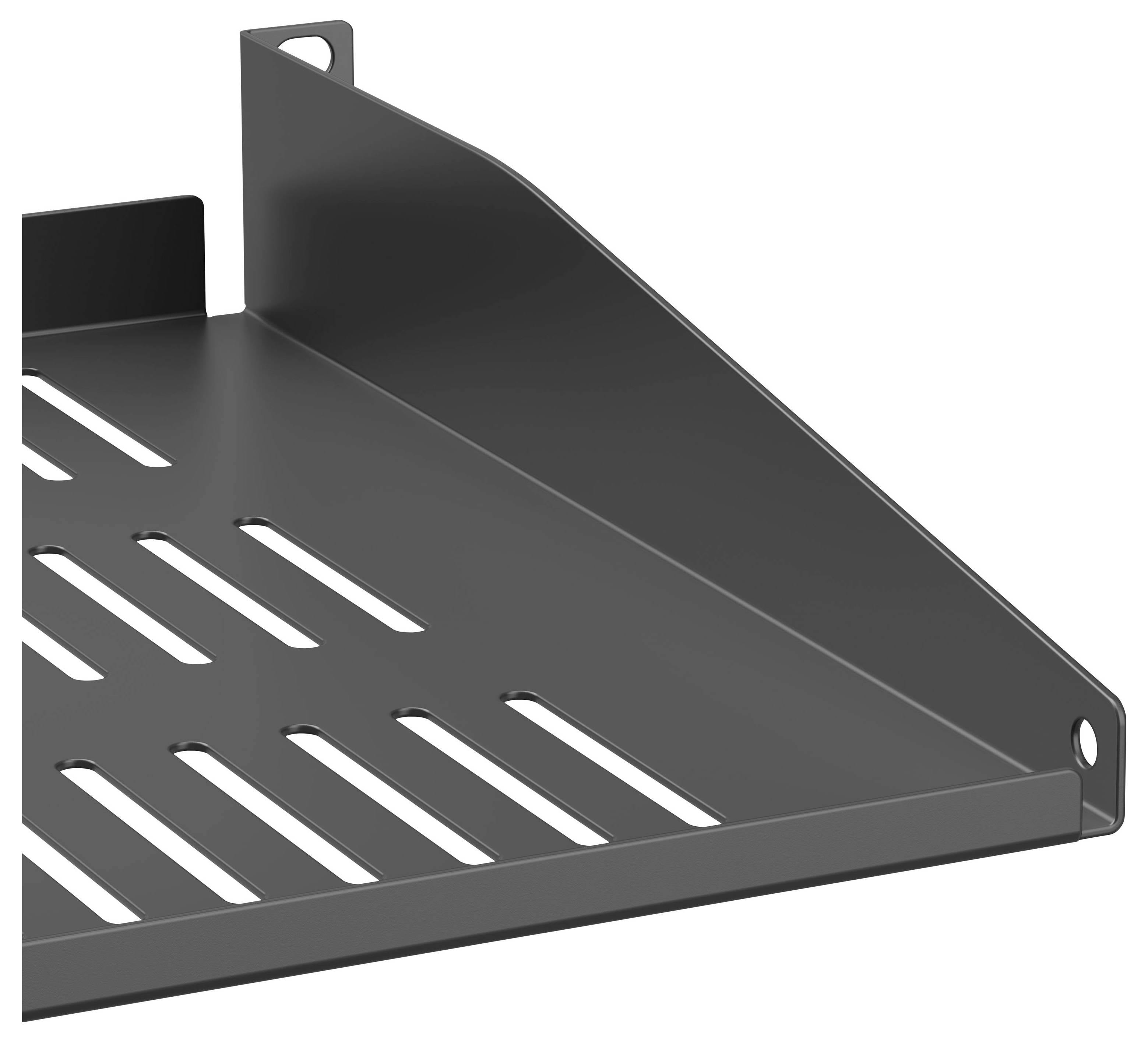 Renkforce RF-7485478 19 Zoll Netzwerkschrank-Geräteboden 1 HE Geeignet für Schranktiefe: ab 300 mm Schwarz-5