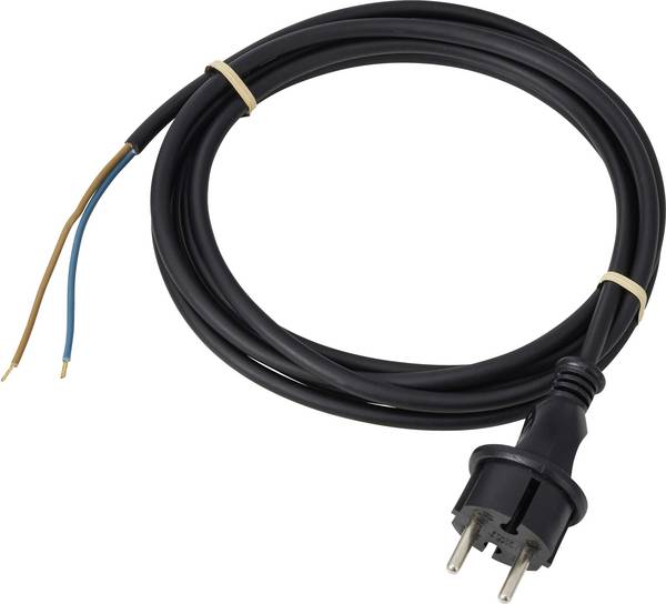 Sygonix SY-7486030 Strom Anschlusskabel  Schwarz 3.00 m