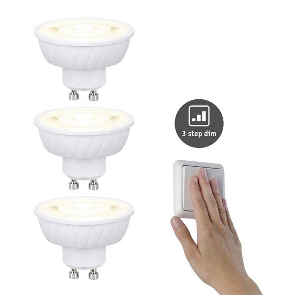 Paulmann 29271 LED EEK E (A - G) GU10  4.9 W Warmweiß (Ø x H) 50 mm x 37 mm  3 St.