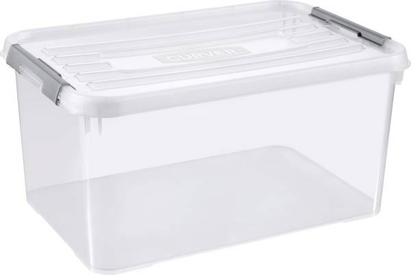 Curver 243819  Kunststoffbox HANDY+ geschlossen, stapelbar (L x B x H) 600 x 400 x 290 mm Transparent 1 St.