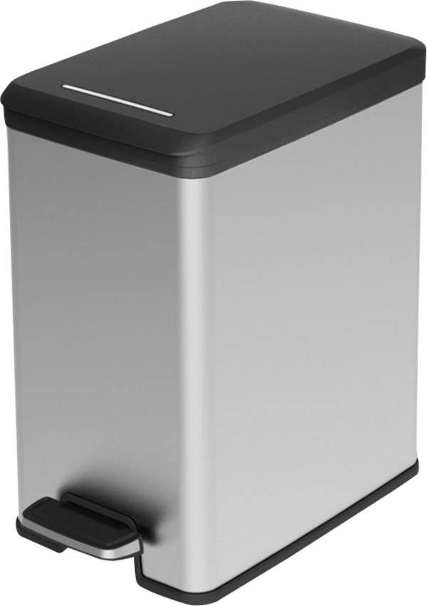 Curver DECO Bin 213300 Mülleimer 25 l  (B x H x T) 250 x 450 x 420 mm Silber, Schwarz  1 St.