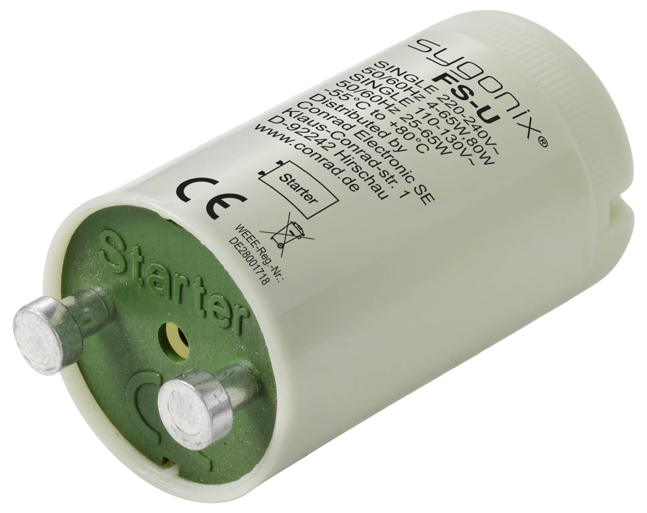 Sygonix Leuchtstoffröhren Starter 230 V/AC 65 W (max)-1