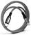 Geflochtenes USB-C-Kabel aufgewickelt auf weißem Hintergrund, das USB-C-Stecker an beiden Enden zeigt.