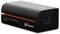 Black Palmer 'channel merge line isolation box' audio device with orange accent strip and front input jack<br><br>Schwarzes Palmer 'channel merge line isolation box' Audiogerät mit orangefarbigem Akzentstreifen und frontalem Eingangsbuchse