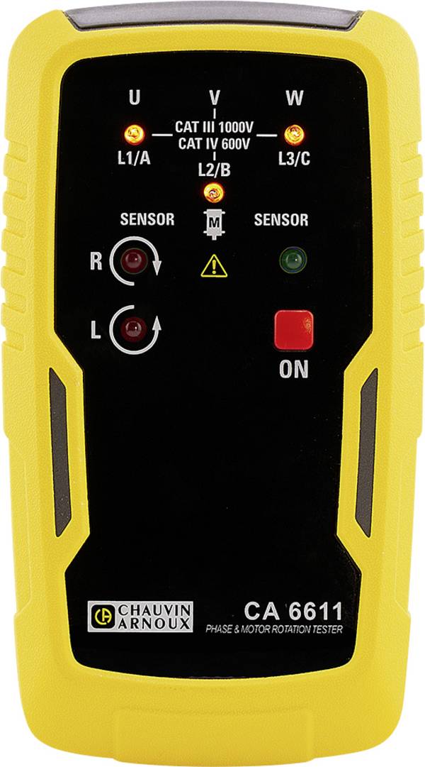 Chauvin Arnoux CA 6611 Phasen- und Drehfeldprüfer CAT III 1000 V, CAT IV 600 V LED