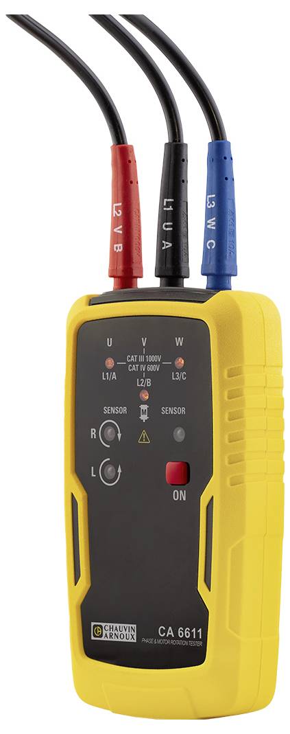 Chauvin Arnoux CA 6611 Phasen- und Drehfeldprüfer CAT III 1000 V, CAT IV 600 V LED-5
