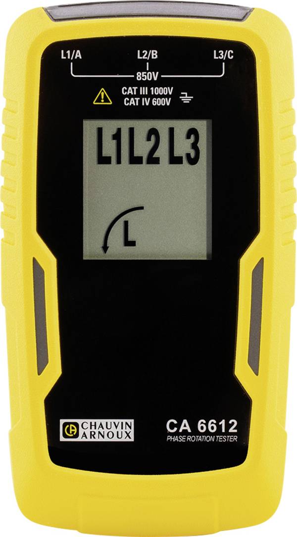 Chauvin Arnoux CA 6612 Phasen- und Drehfeldprüfer CAT III 1000 V, CAT IV 600 V LCD