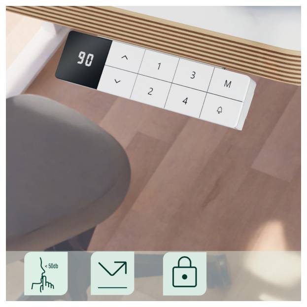 Leitz Sitz-/Steh-Schreibtisch Ergo Weiß 67700001 max. Höhe: 118 cm-5