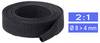 TRU COMPONENTS TC-14976060 Gewebe-Schrumpfschlauch Schwarz 8 mm 4 mm Schrumpfrate:2:1 Meterware