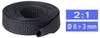 TRU COMPONENTS TC-14976064 Gewebe-Schrumpfschlauch Schwarz 6 mm 3 mm Schrumpfrate:2:1 Meterware
