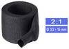 TRU COMPONENTS TC-14976080 Gewebe-Schrumpfschlauch Schwarz 30 mm 15 mm Schrumpfrate:2:1 Meterware